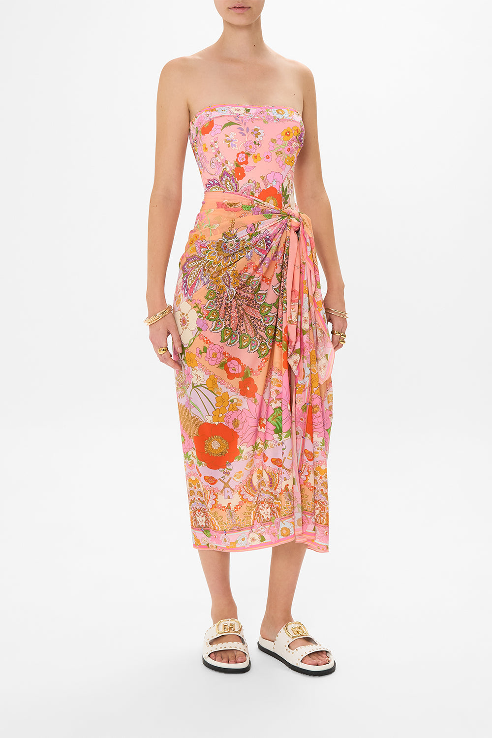 CAMILLA resortwear onepiece swimsuit in Clever Clogs print