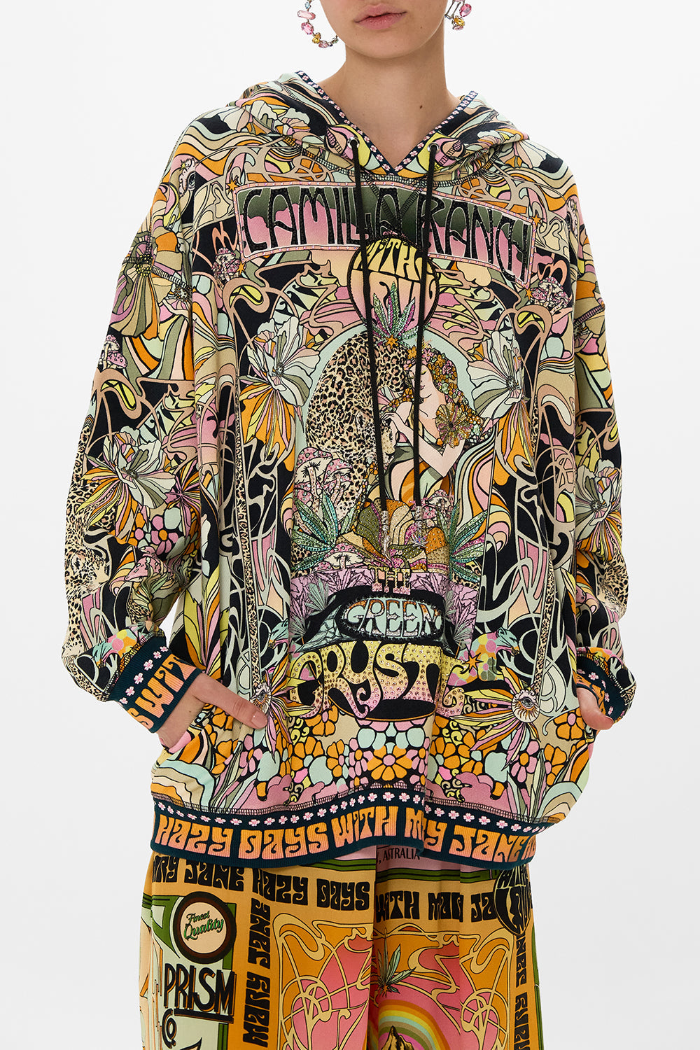 CAMILLA hoodie in Day Trippin print 