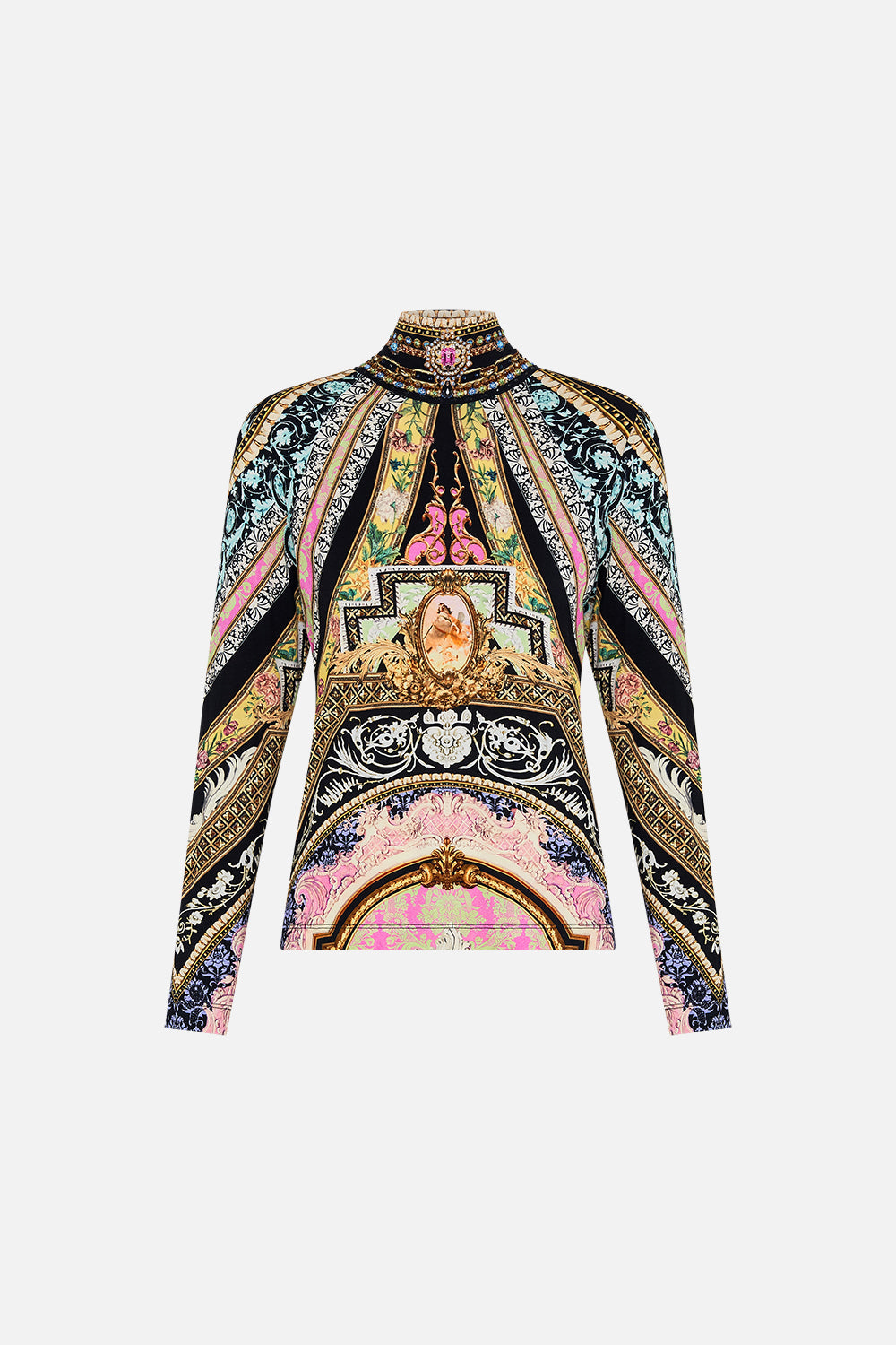 CAMILLA jersey turtleneck in Soul Of A Star Gazer print