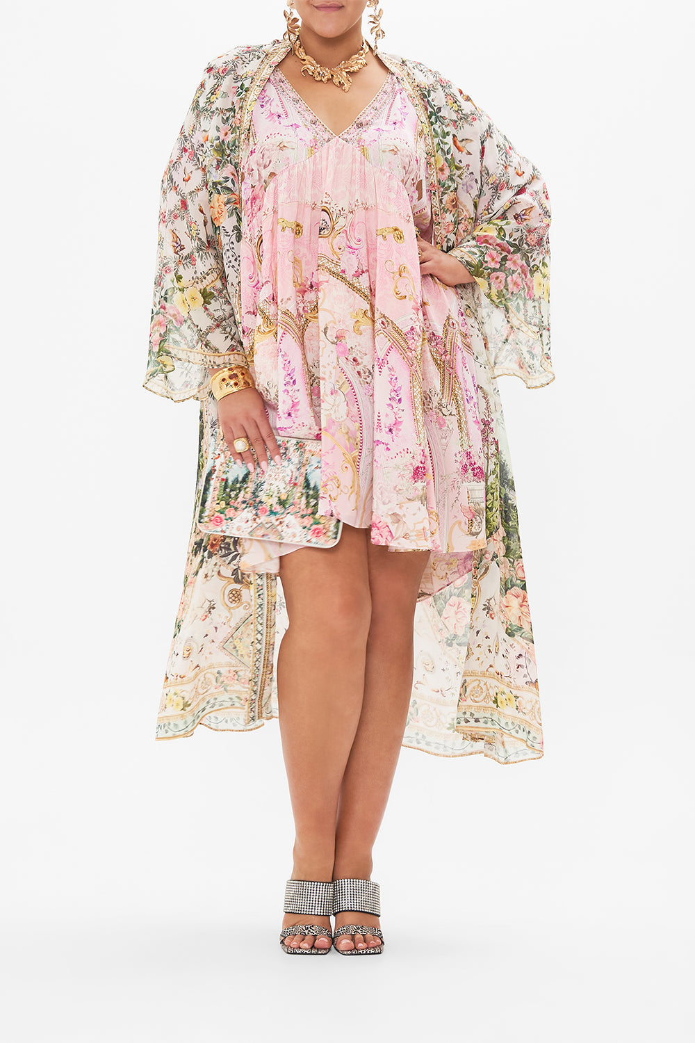 A-LINE RUFFLE SLEEVE DRESS FRESCO FAIRYTALE