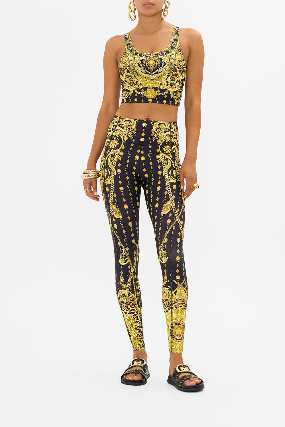 CAMILLA activewear leggings in Noveau Nature print