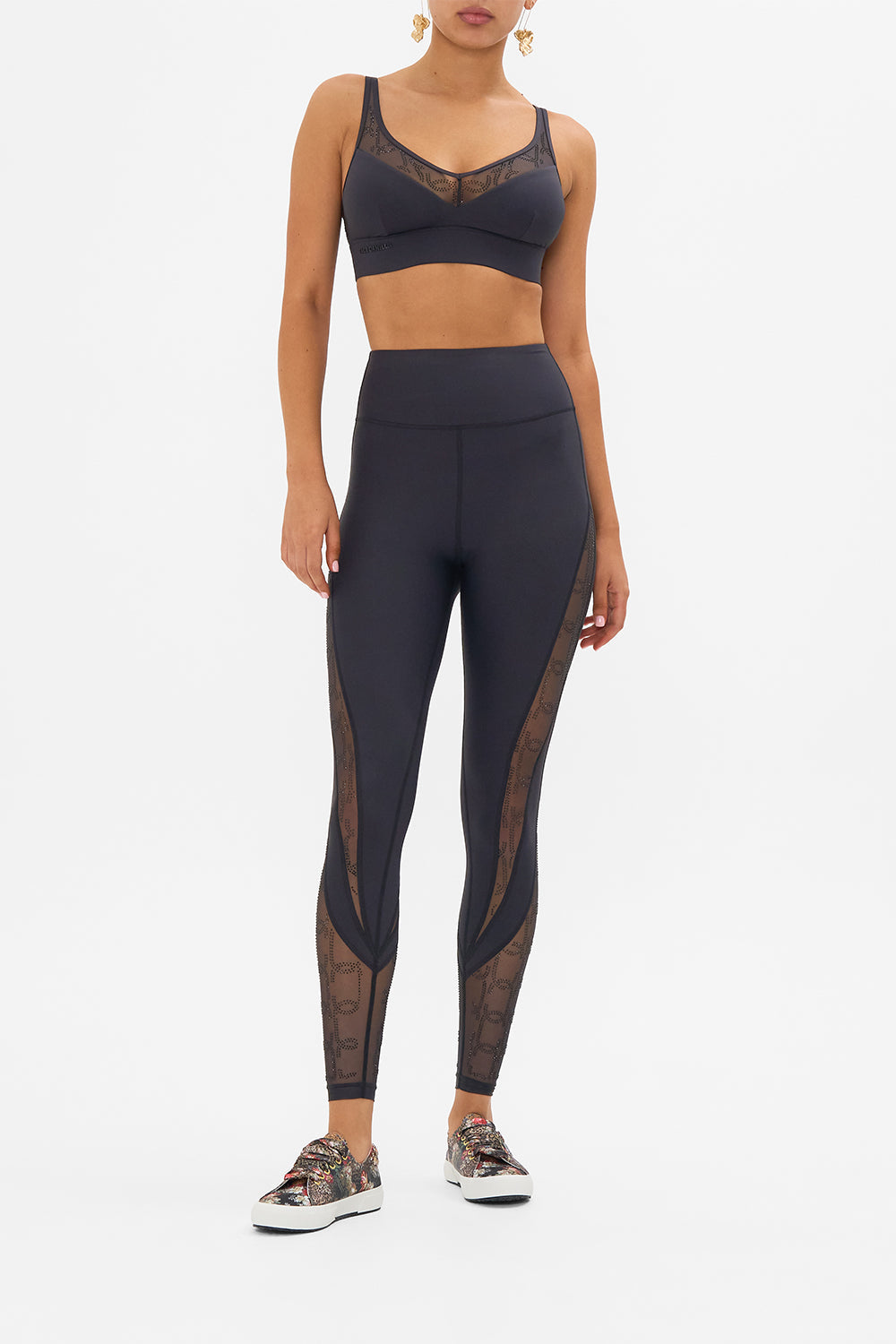 CAMILLA black mesh leggings 