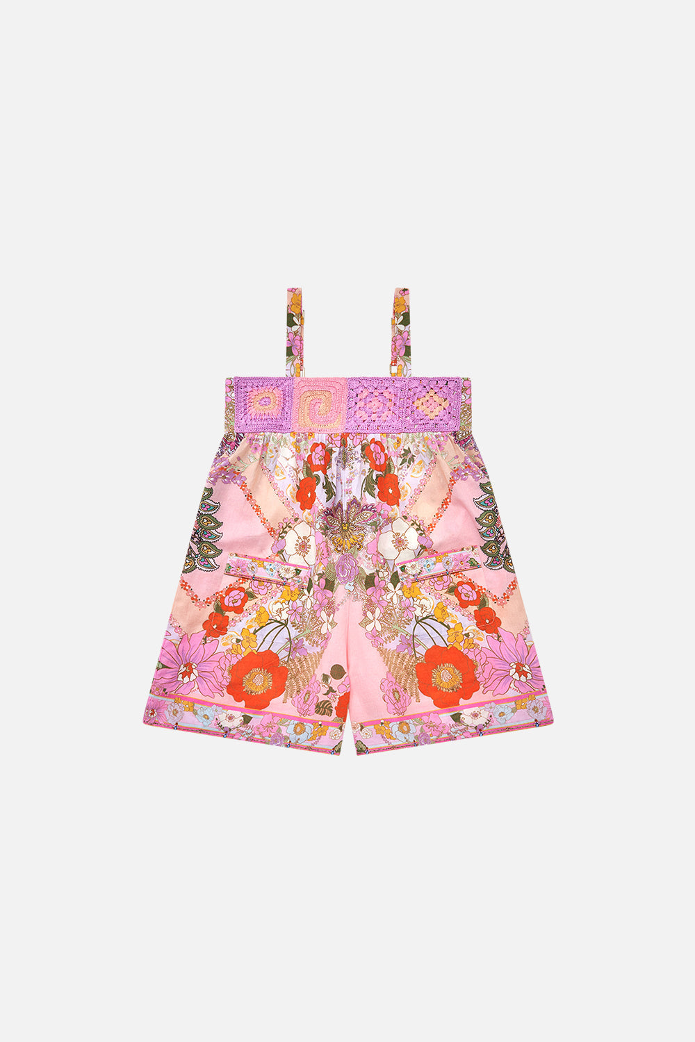 Milla by CAMILLA kids floral print pink playsuit in clever clogs print