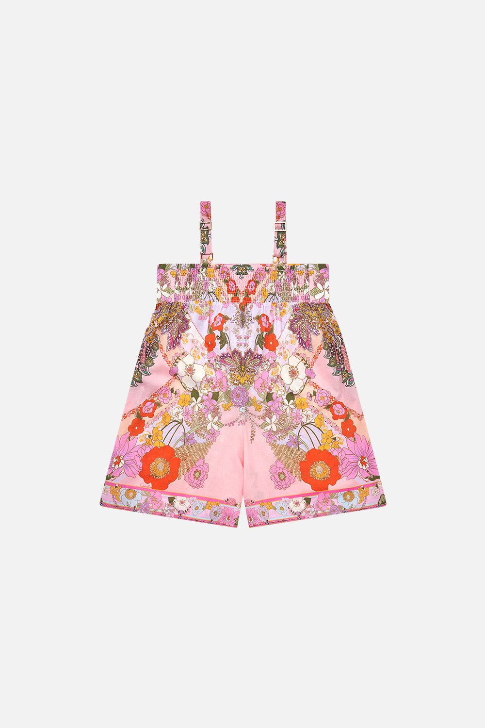 Milla by CAMILLA kids floral print pink playsuit in clever clogs print