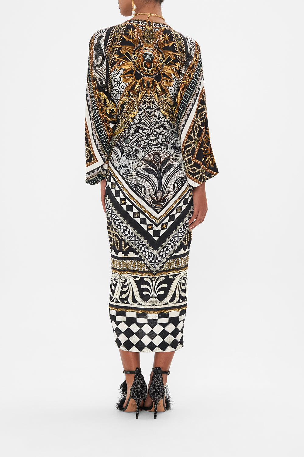 LONG SPLIT FRONT TWIST DRESS LOOK UP TESORO