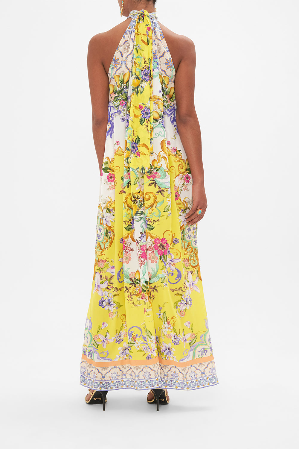 TIE NECK LONG DRESS CATERINA SPRITZ