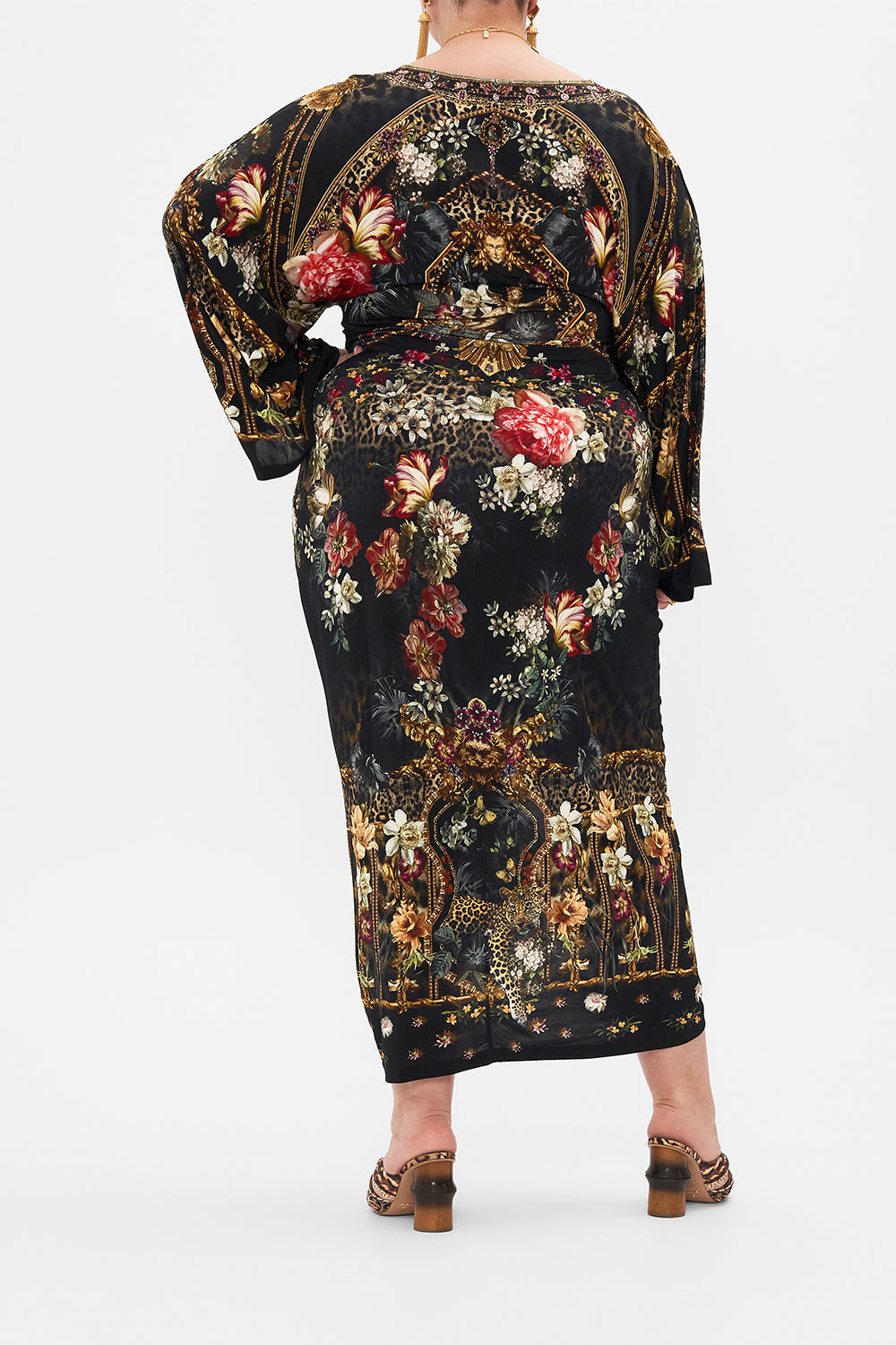 LONG SPLIT FRONT TWIST DRESS A NIGHT AT THE OPERA