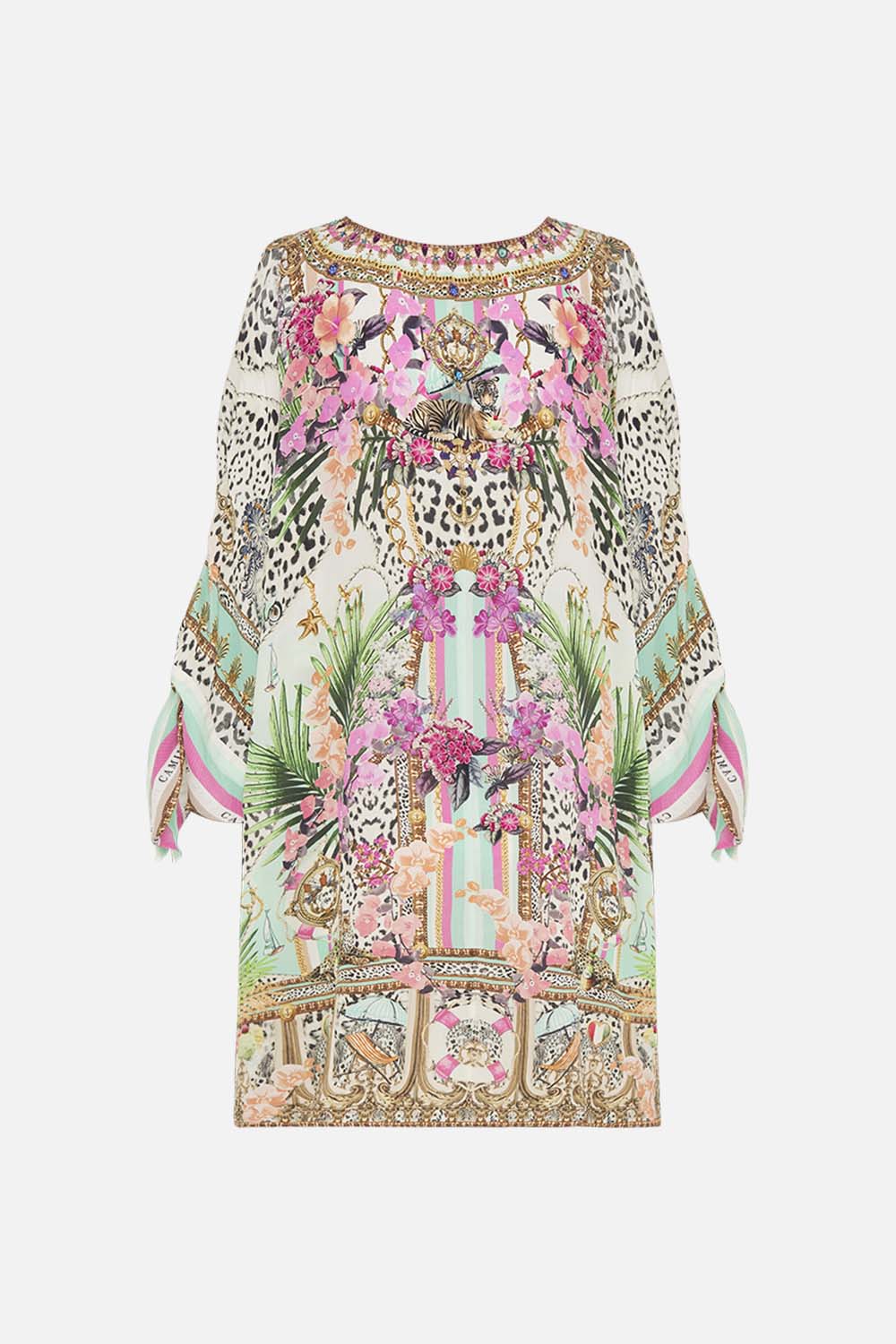 TIE SLEEVE SHORT V NECK KAFTAN DEAR AMORE MIO