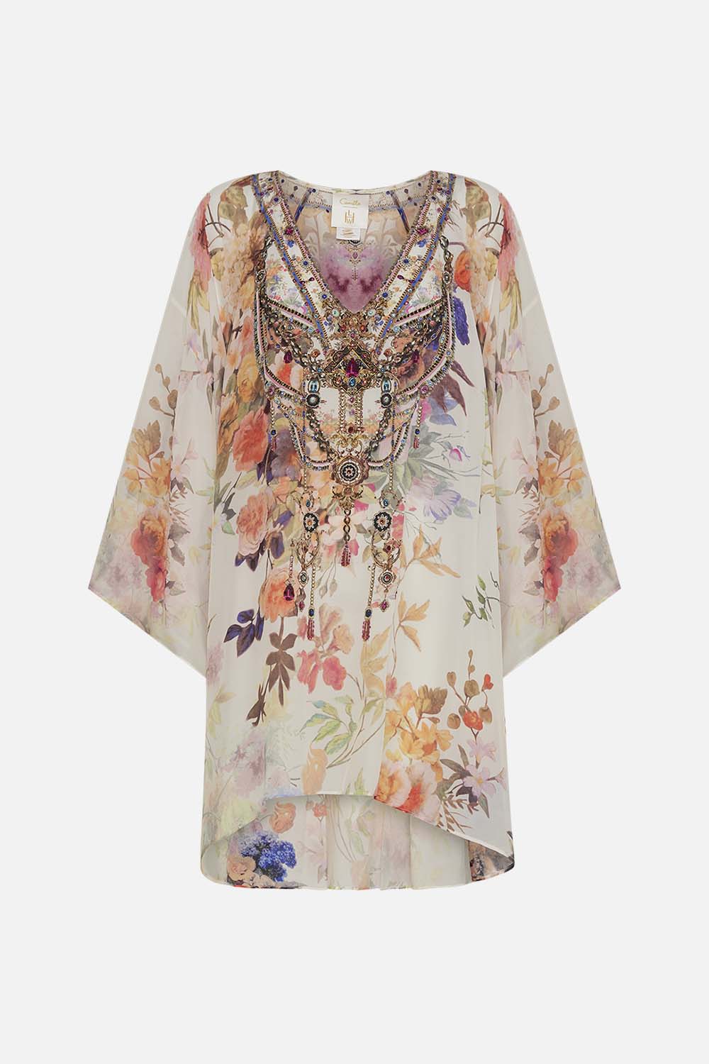 RAGLAN SLEEVE FLARED KAFTAN FRIENDS WITH FRESCOS