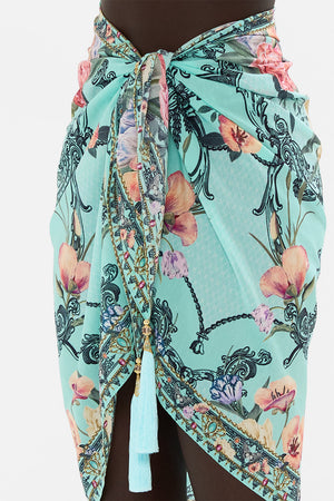 CAMILLA  resortwear floral print sarong in Petal Promiseland print
