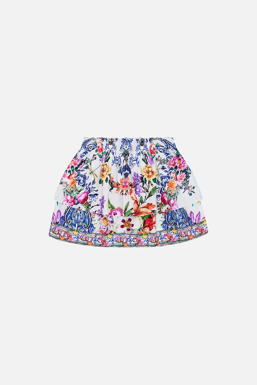 Back view of Milla By CAMILLA kids mini skirt  in Dutch is Life print