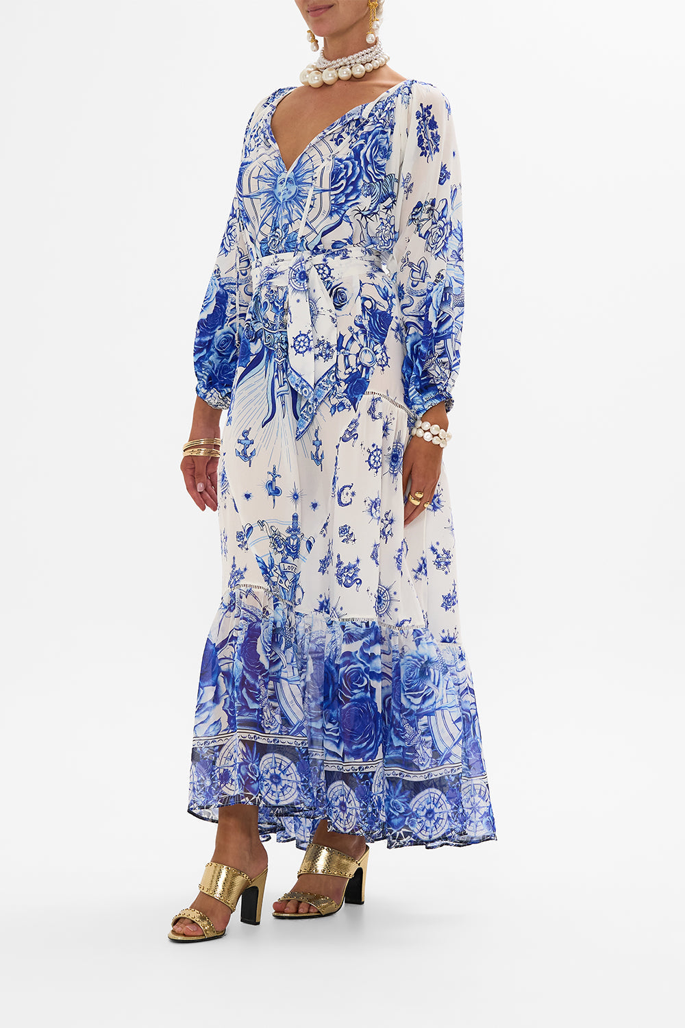 LONG SLEEVE OVERSIZED PEASANT DRESS IMMORTAL INK