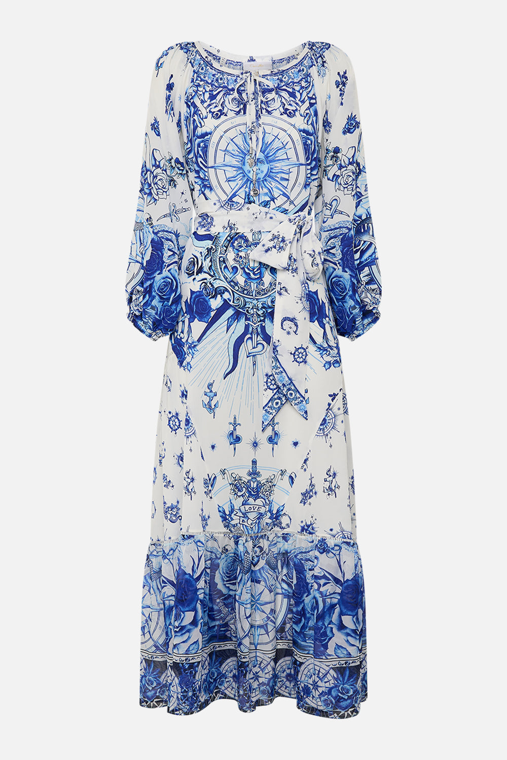 LONG SLEEVE OVERSIZED PEASANT DRESS IMMORTAL INK