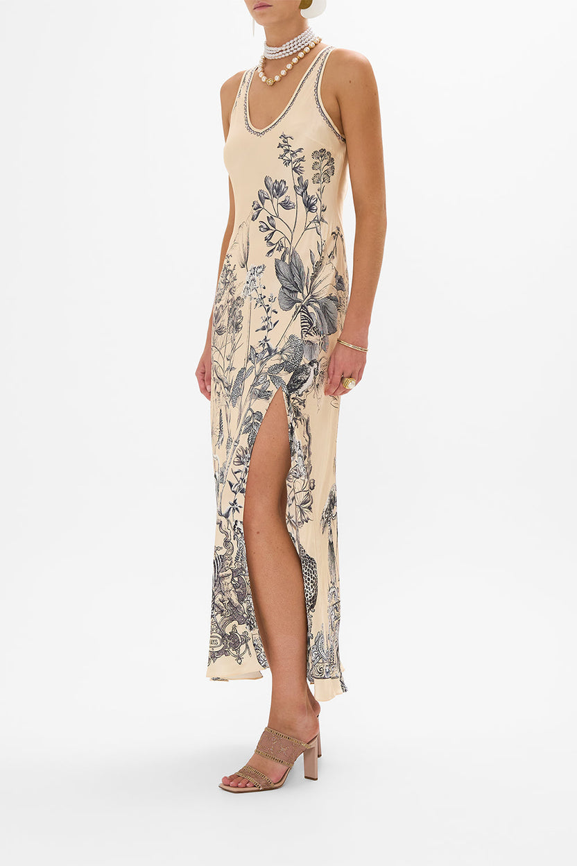BIAS CUT TANK DRESS ETCHED INTO ETERNITY