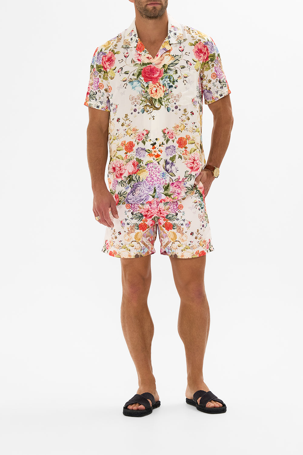Hotel Franks by CAMILLA floral mid length boardshort in Sew Yesterday