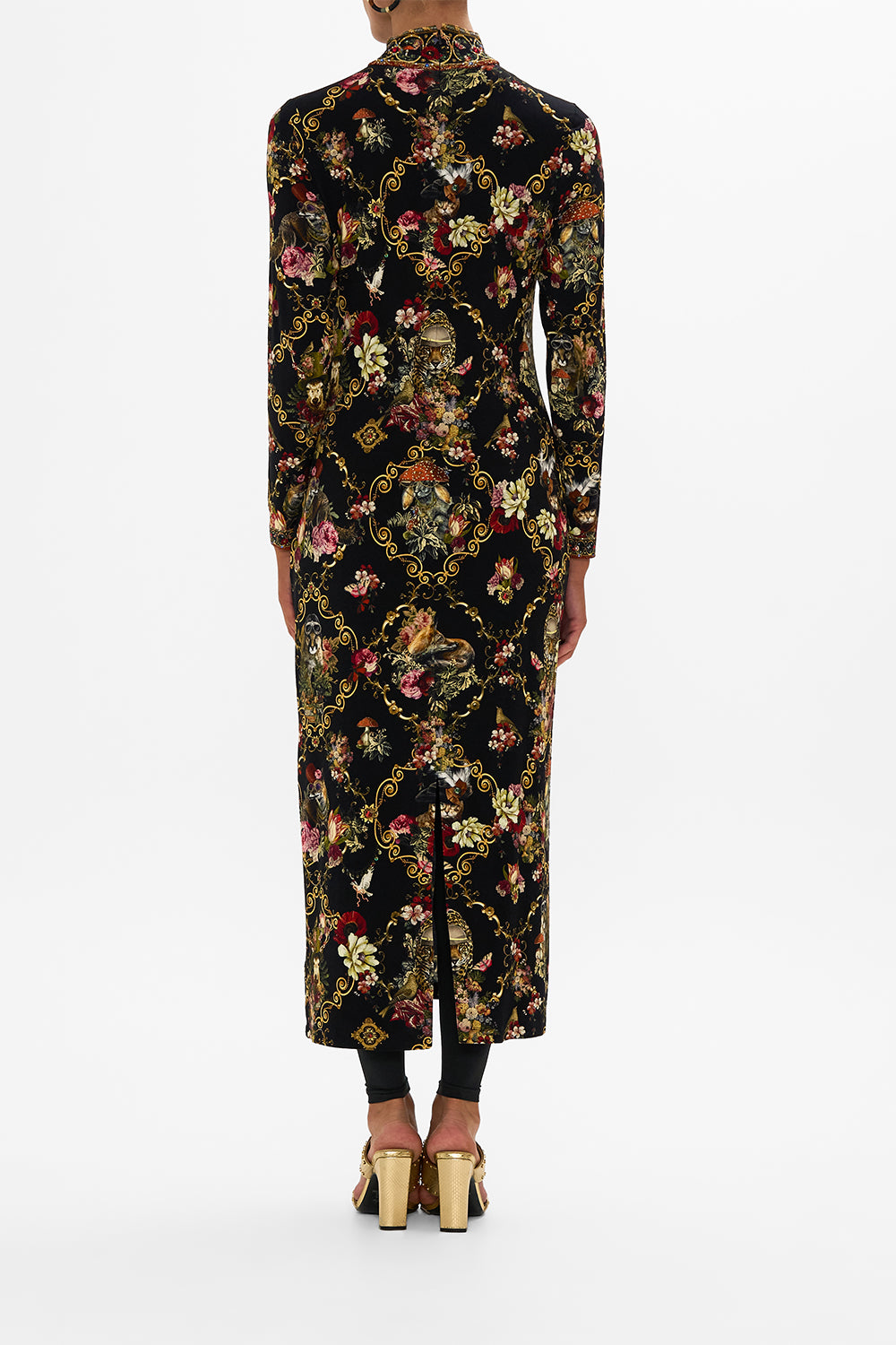 CAMILLA Black Turtleneck Jersey Dress in Told in the Tapestry