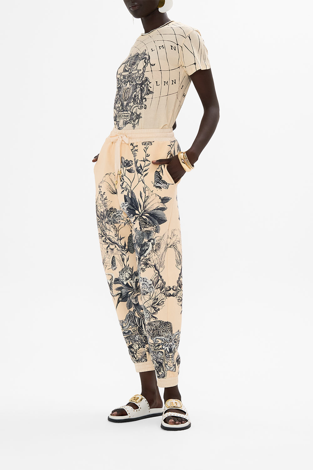 CAMILLA embellished t shirt in Etched Into Eternity print