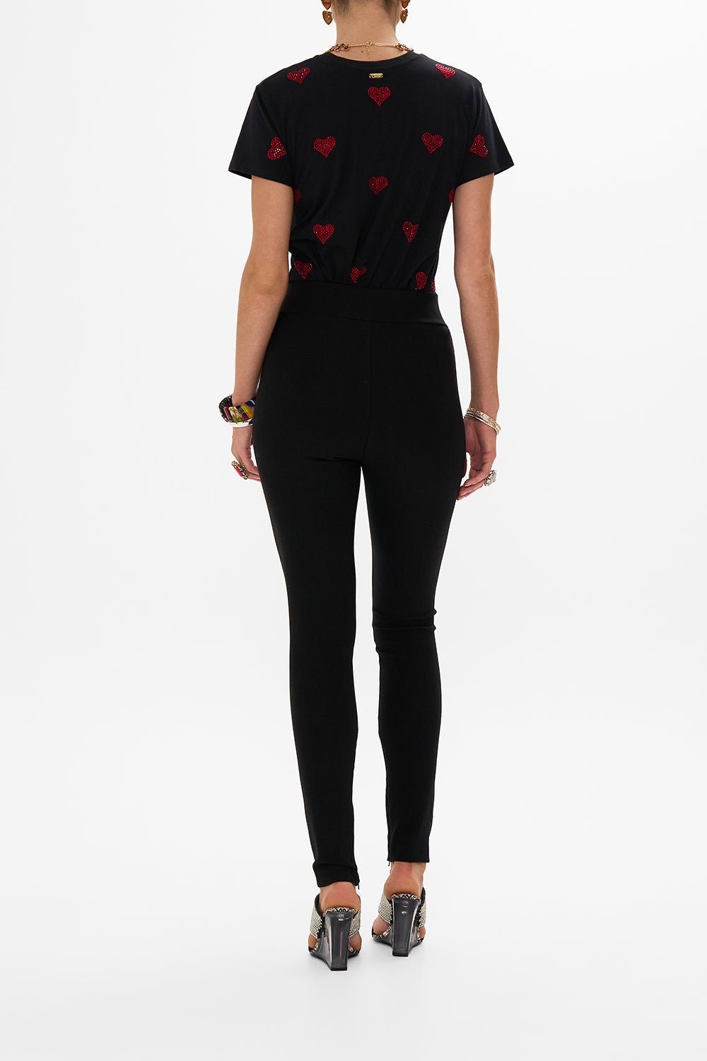 CAMILLA black tee in Electric Loveland print 