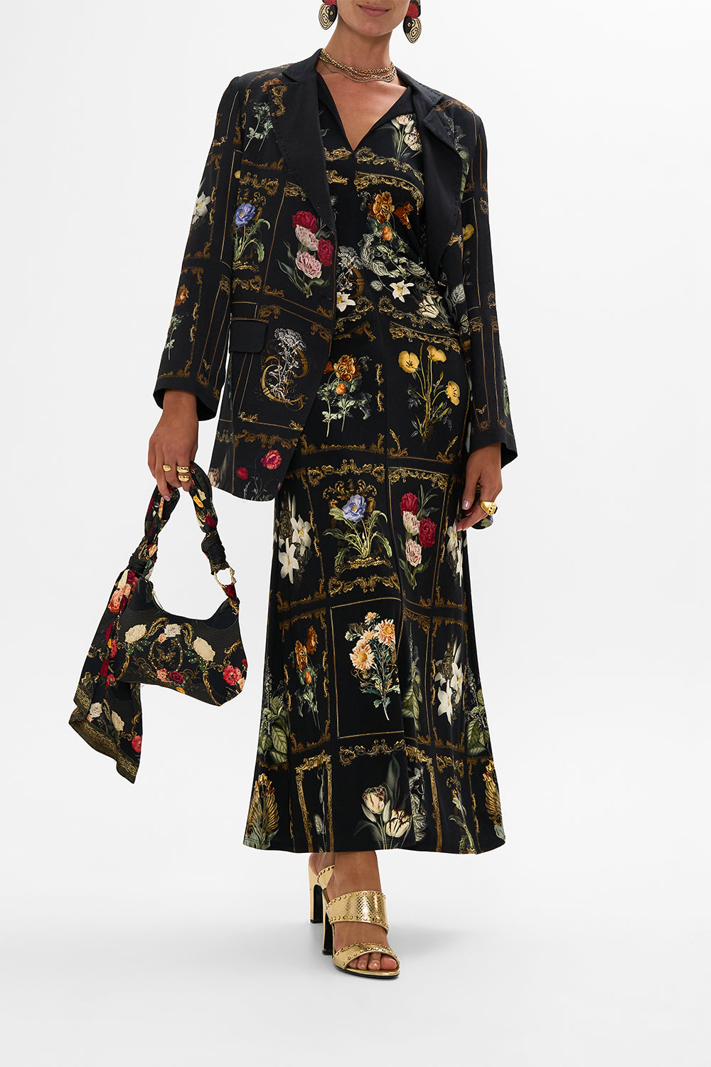 CAMILLA floral scarf shoulder bag in Magic in the Manuscripts