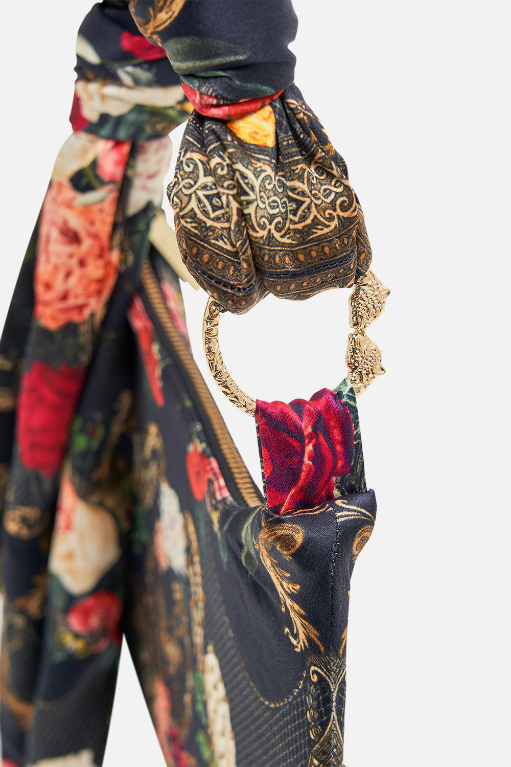 CAMILLA floral scarf shoulder bag in Magic in the Manuscripts