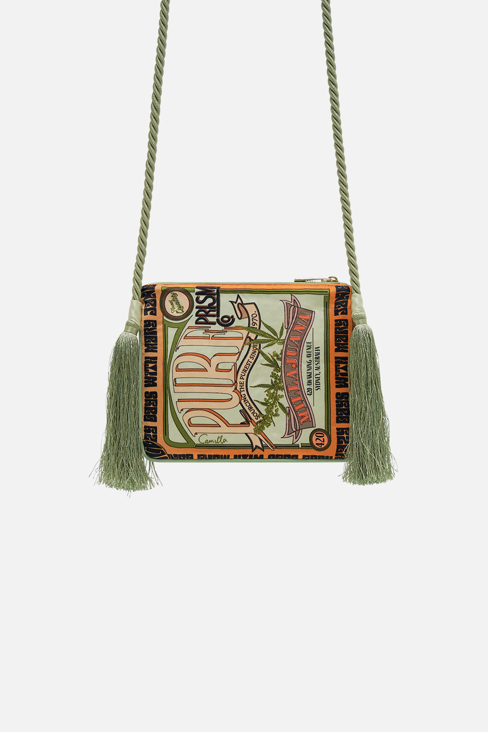 CAMILLA small cross body bag in Lets Chase Rainbows print