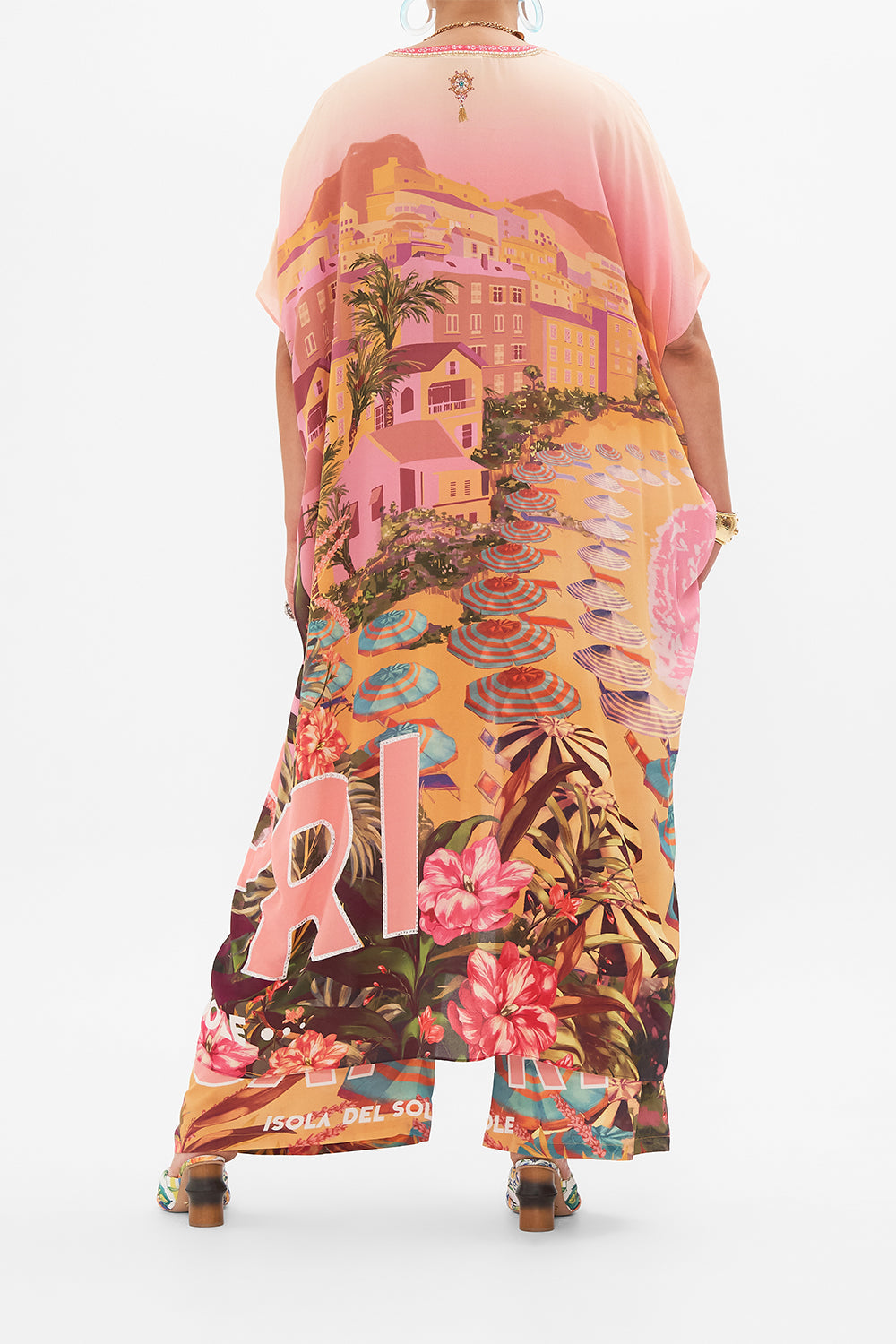 BUTTON THROUGH BATWING KAFTAN CAPRI ME