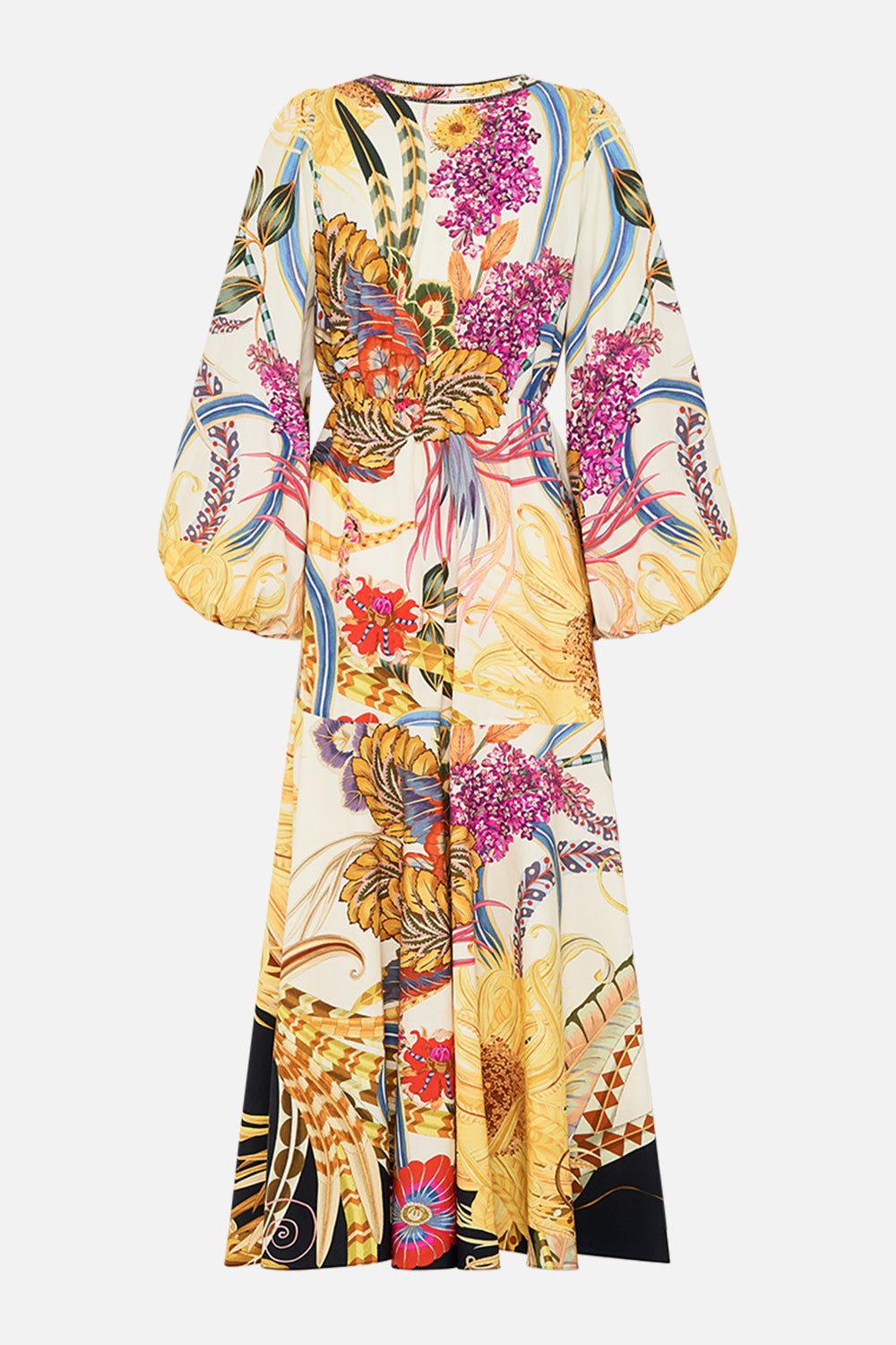 V-NECK BLOUSON SLEEVE BLOUSE SUNFLOWERS ON MY MIND