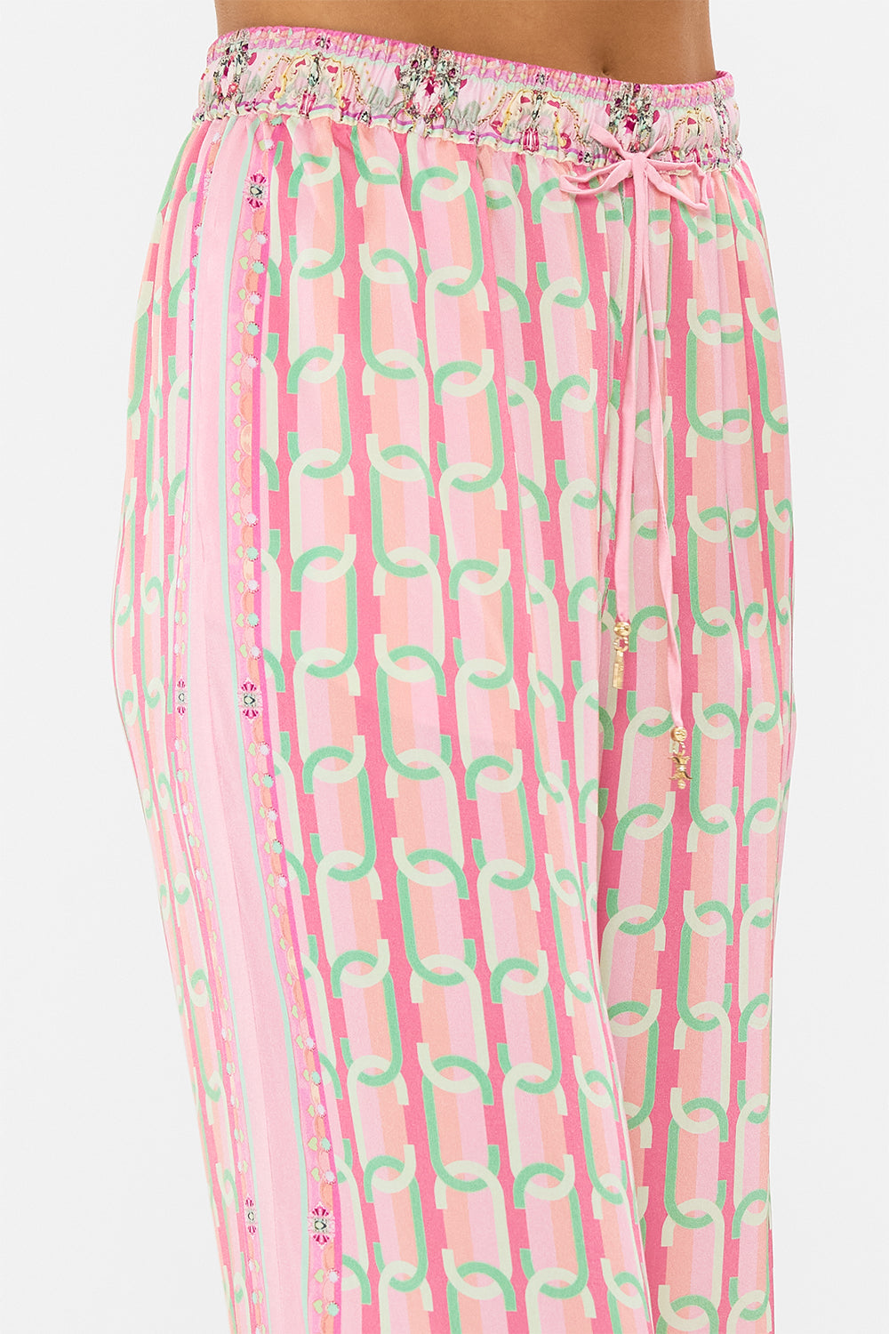 CAMILLA silk pants in Tea With Tuchinski print