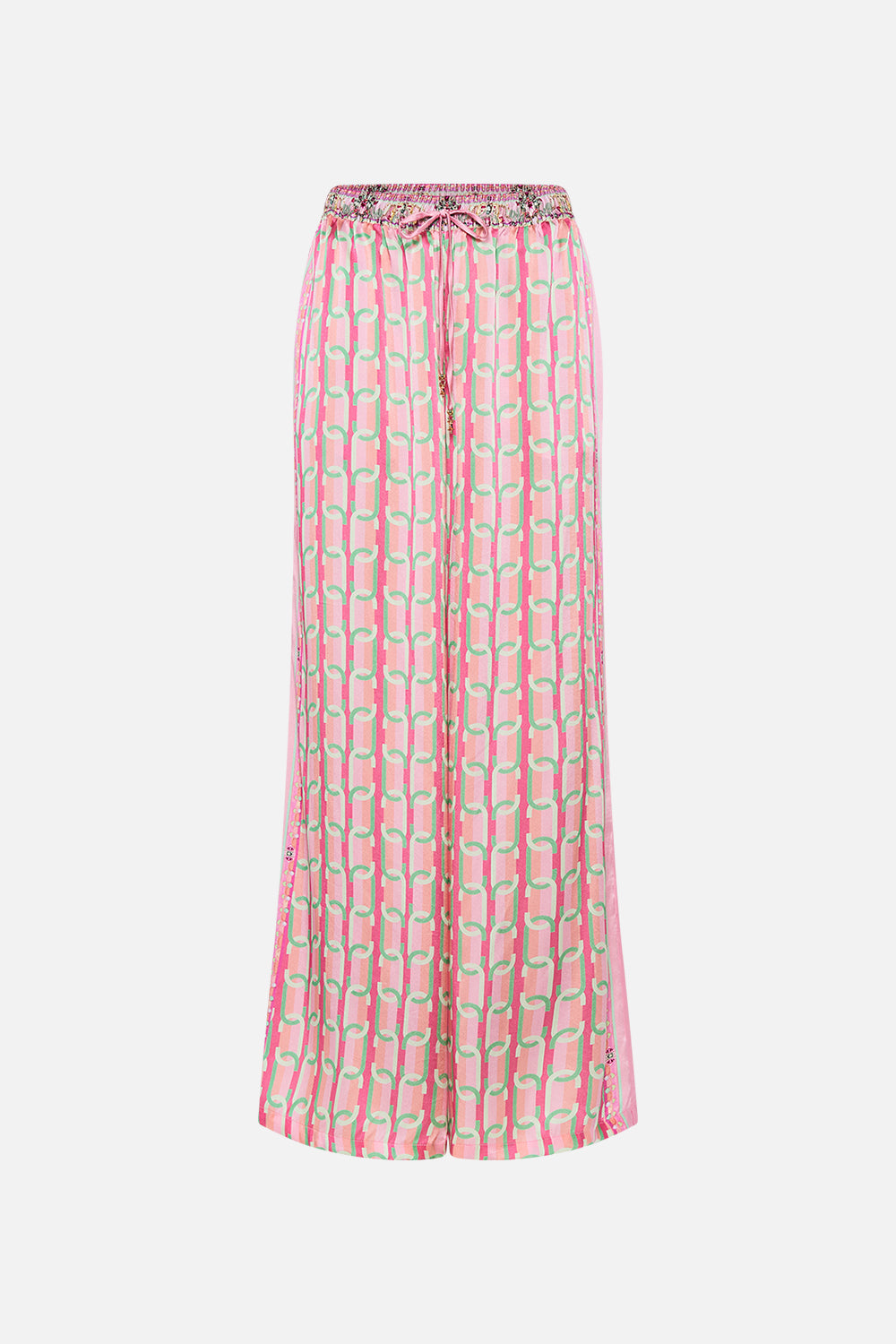 CAMILLA silk pants in Tea With Tuchinski print