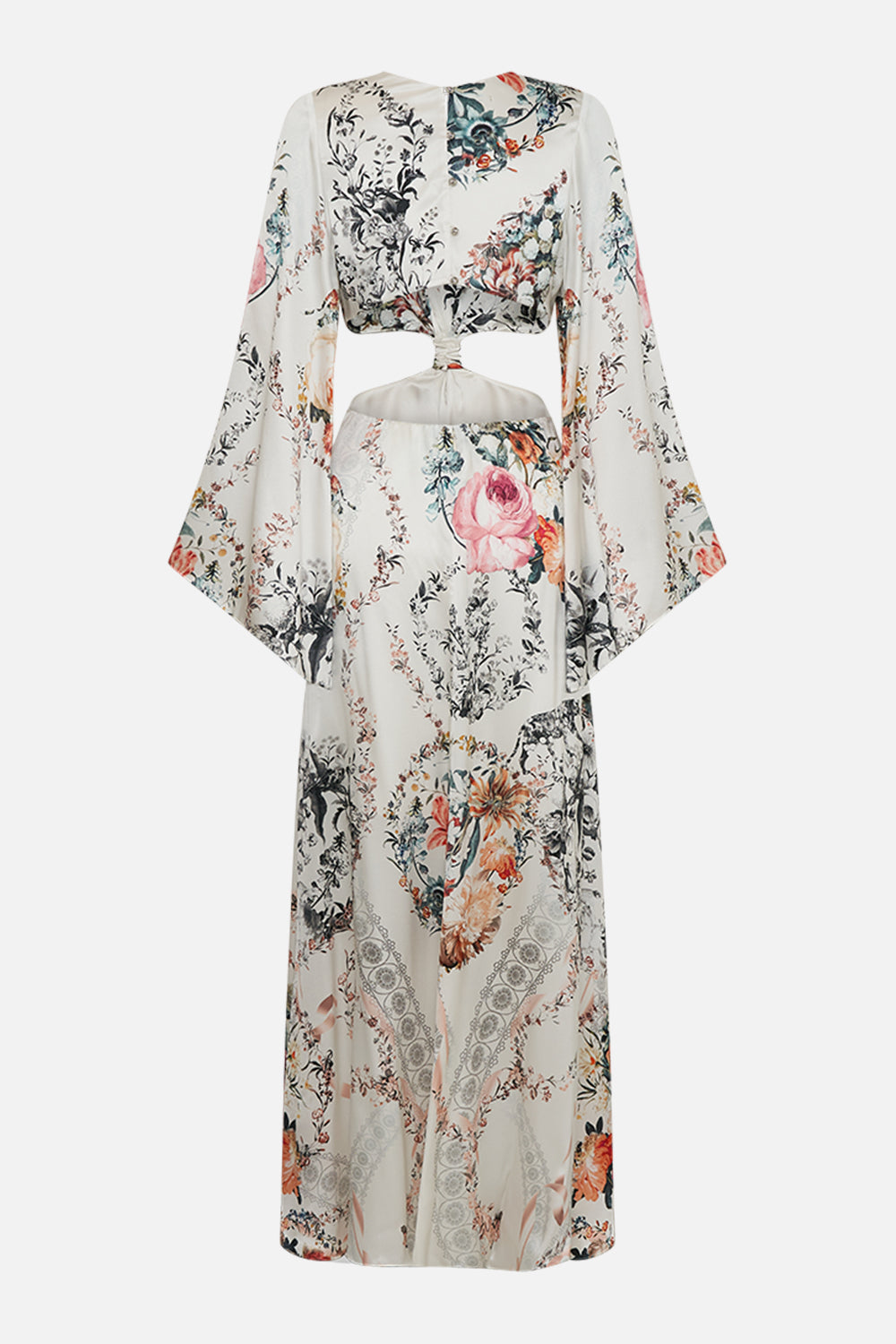 CAMILLA white floral print dress in De Haar Memoirs print