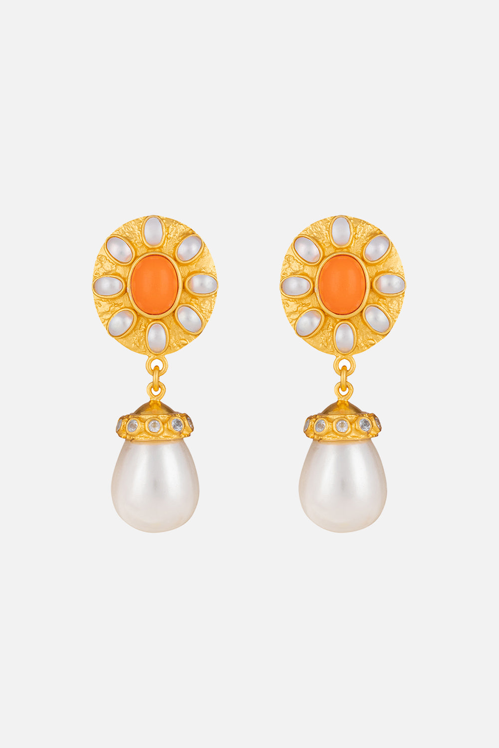 CAMILLA orange coral earrings