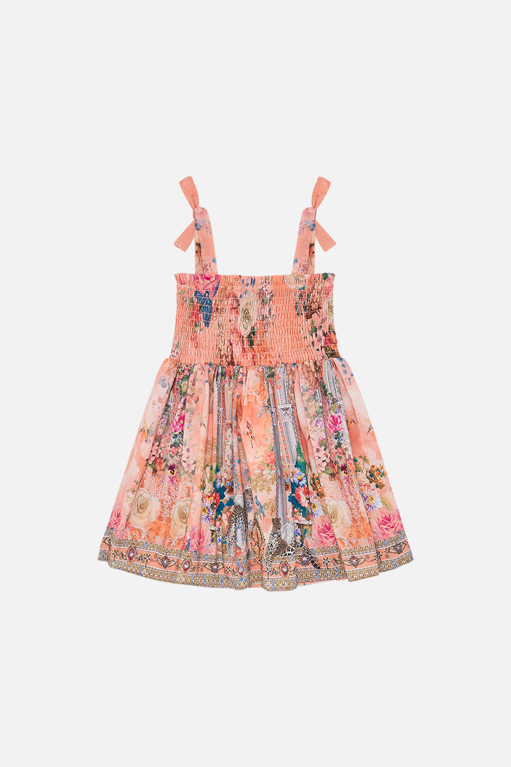 Milla By CAMILLA Babies Dress With Shirring in The Jewellery Palace Print. 