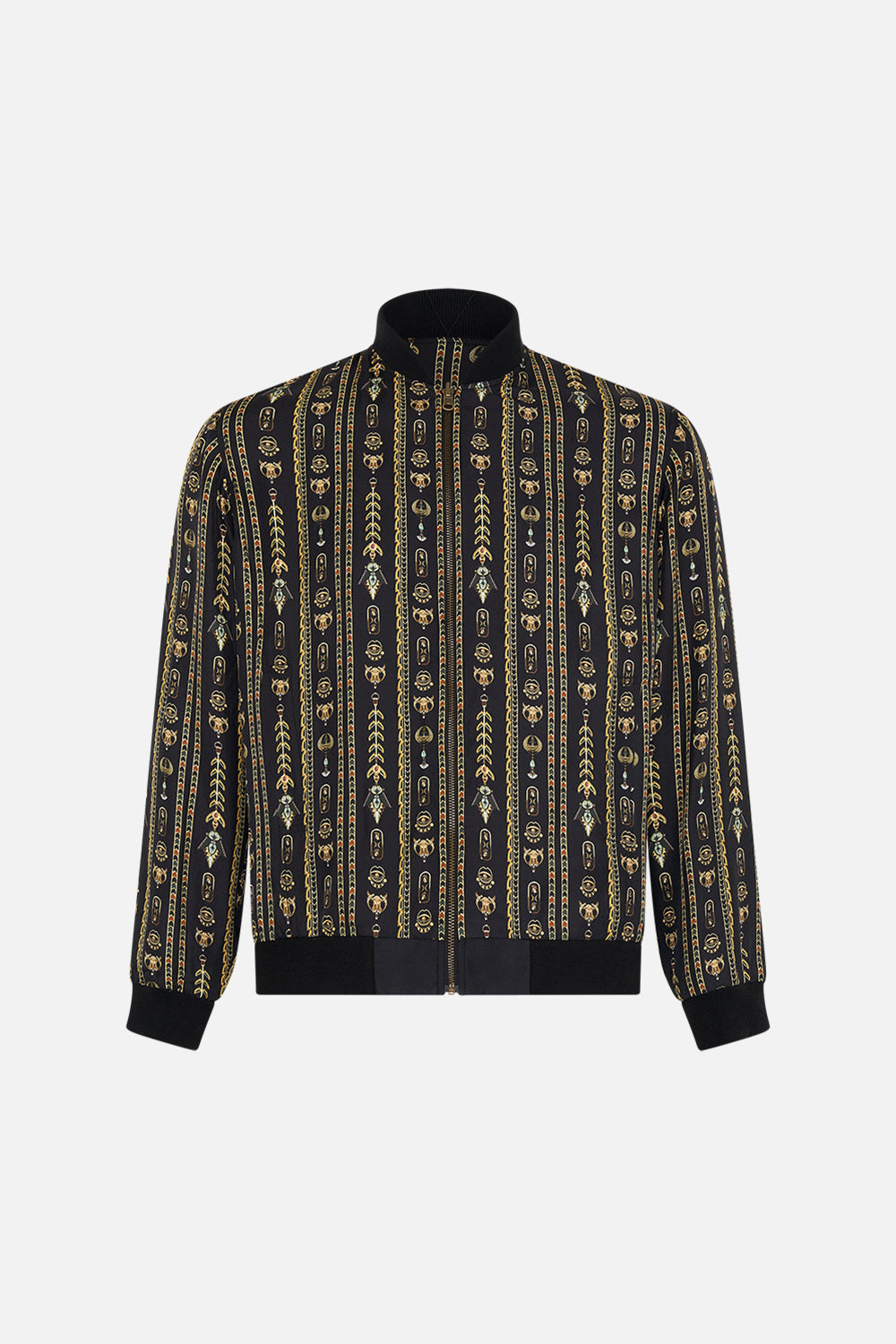 CAMILLA Zip Through Reversible Bomber Jacket in They Called Her Nefertari print.