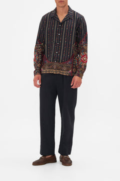 CAMILLA Shirt Tunic with Pockets in Other Side of the Oasis print.