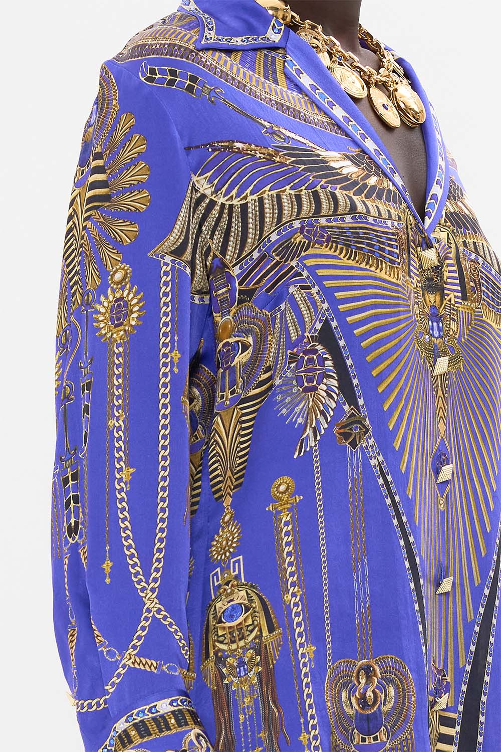 CAMILLA Pyjama Shirt in My Fair Pharaoh print. 