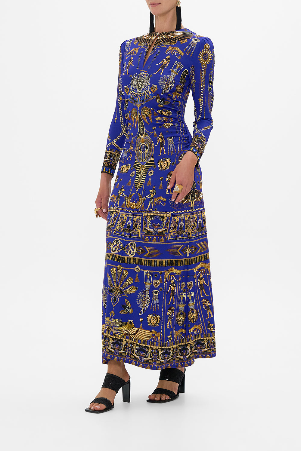 GATHERED JERSEY LONG DRESS MY FAIR PHARAOH