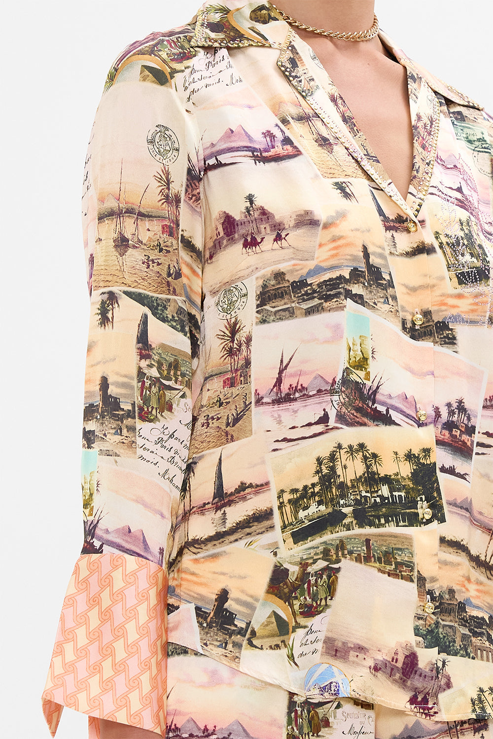 The CAMILLA MID LENGTH BOARDSHORT SEW YESTERDAY in our  print.