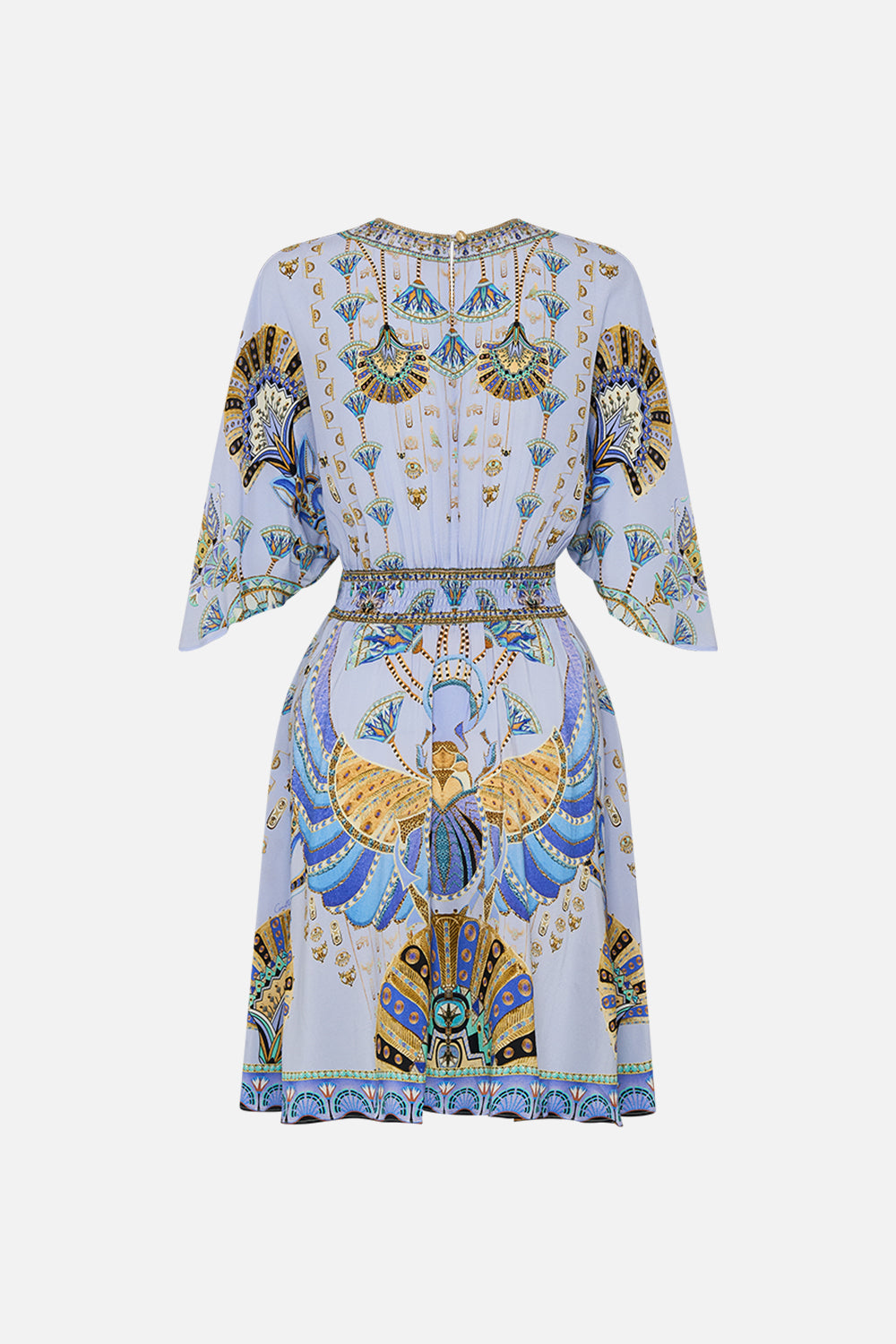 CAMILLA Lilac Short Waisted Dress in Under Scarab Skies print