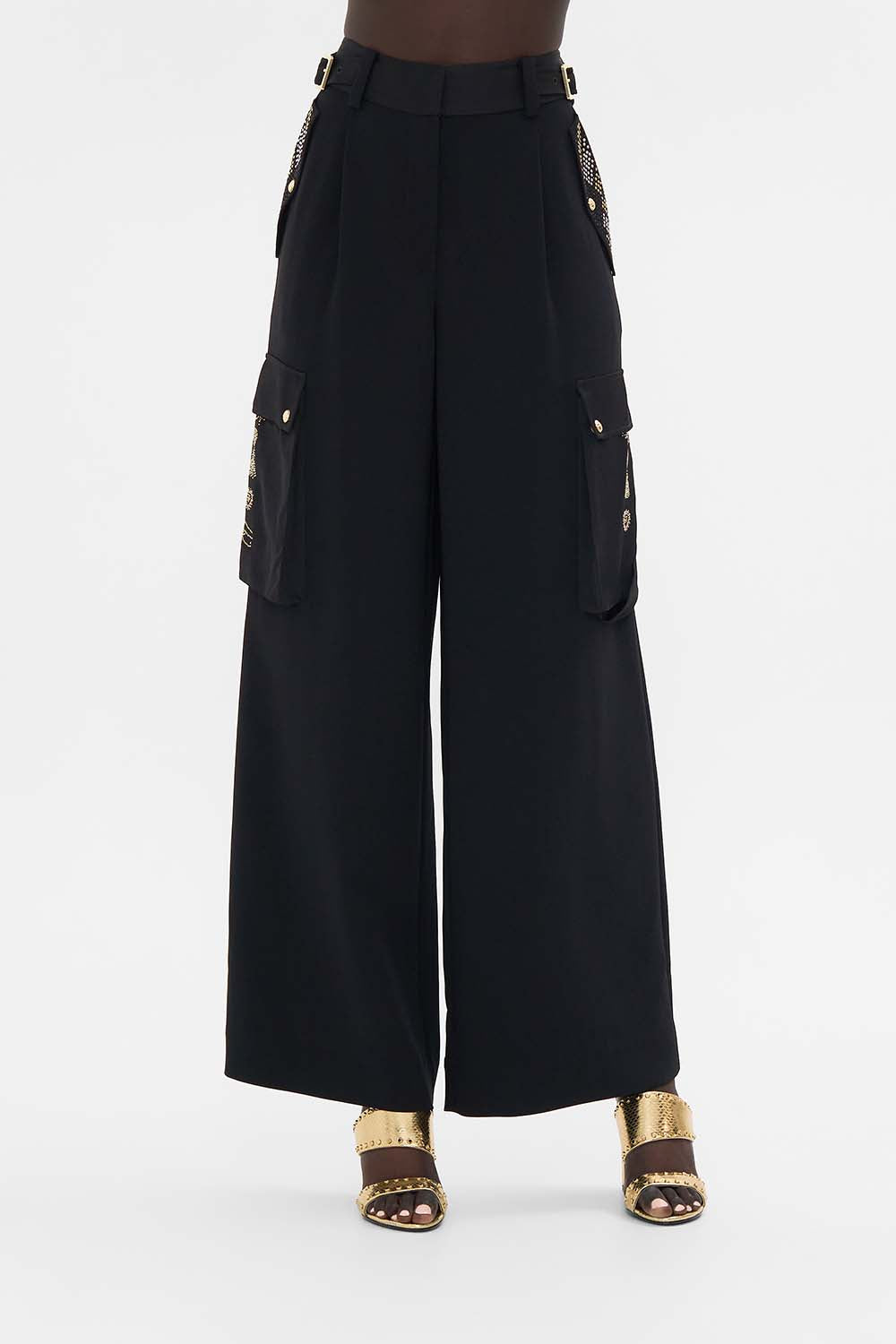 CAMILLA Utility Pant in Cartouche Kingdom print. 