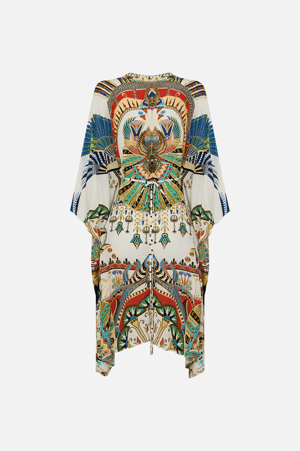 CAMILLA Short Kaftan with Hardware in Valley Of The Queens print