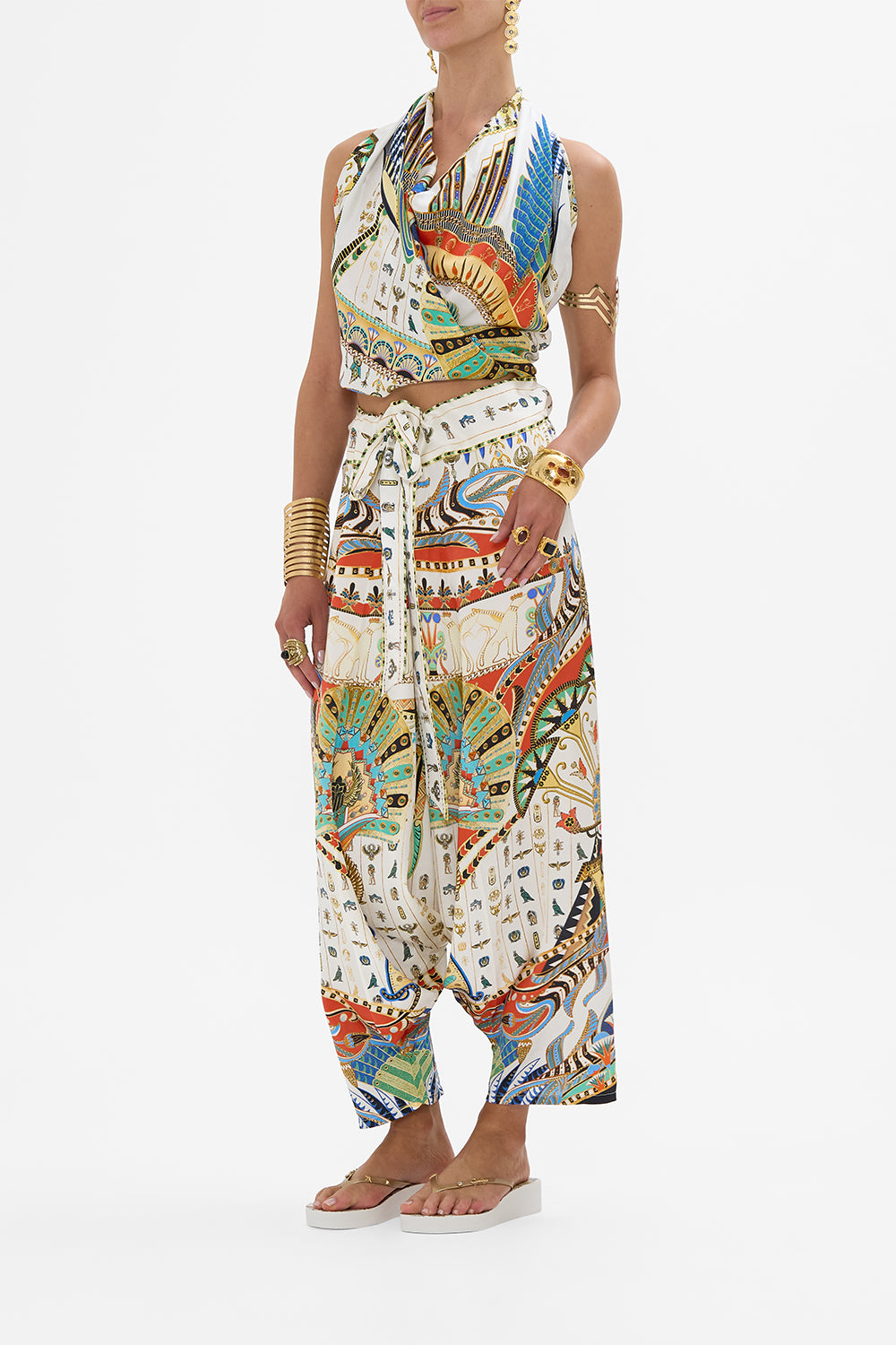 CAMILLA Harem Pants in Valley Of The Queens print