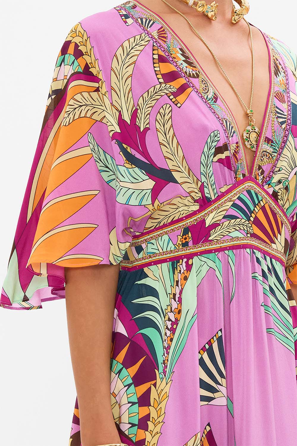 The CAMILLA LOUNGE PANT DESERT DELIRIUM in our  print.