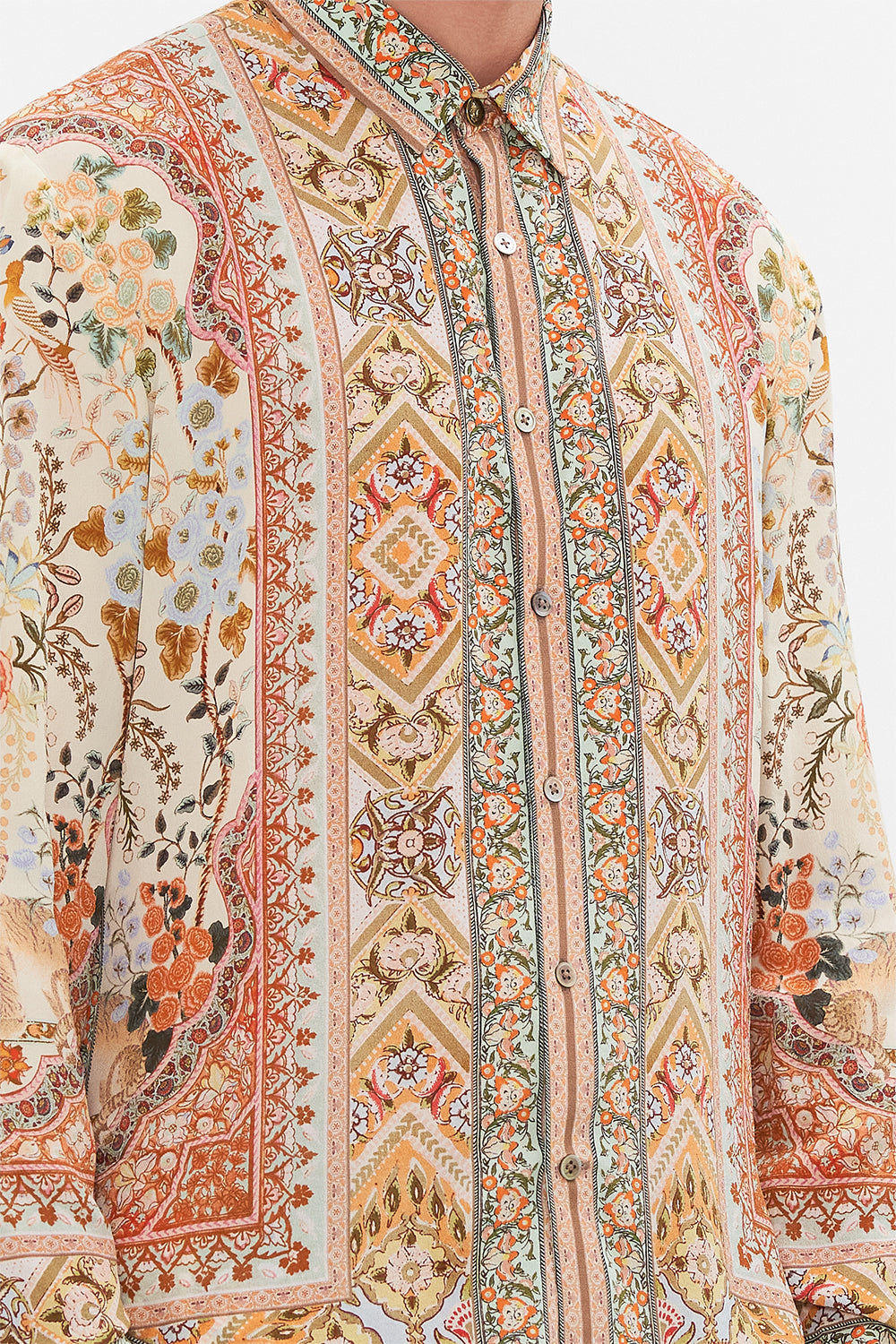 CAMILLA Collared Long Sleeve Shirt in Honour of Heirlooms print