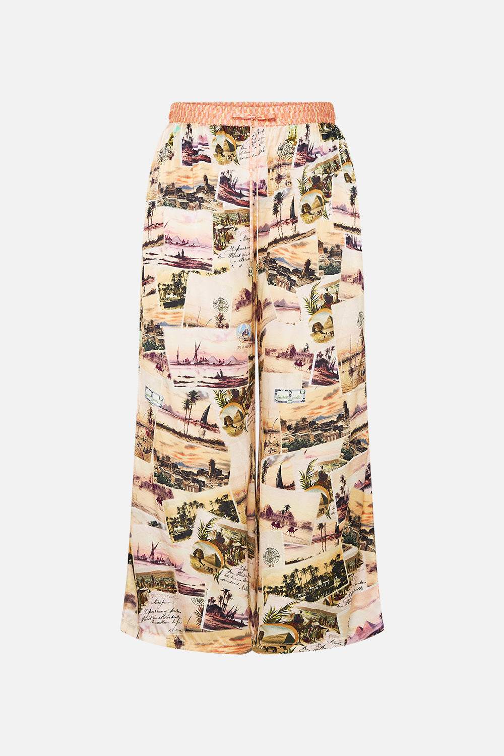 The CAMILLA CORSET WAIST WIDE LEG PANT BOTANICAL BALLADS in our BOTANICAL BALLADS print.