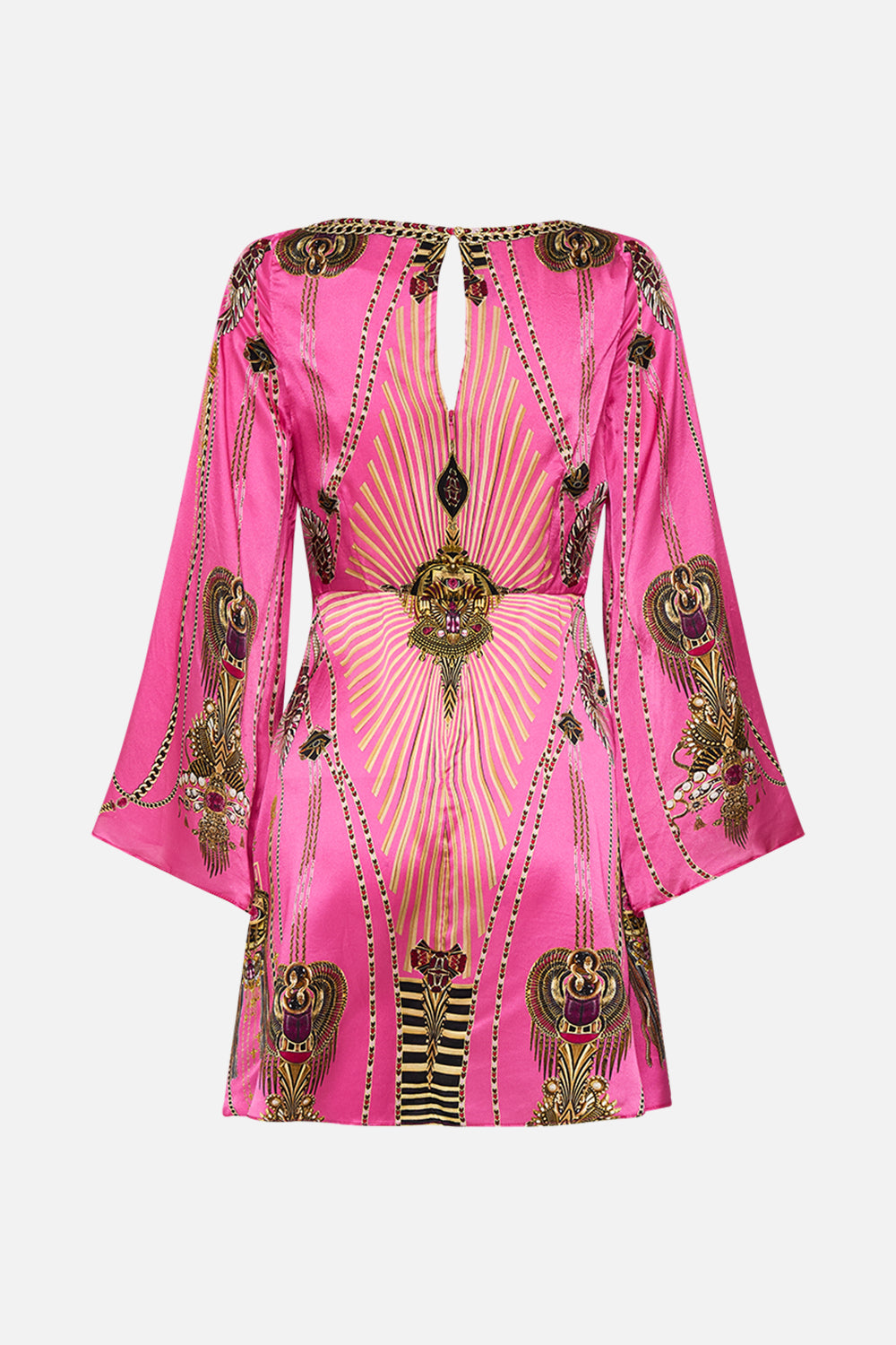 CAMILLA Long Sleeve Twist Dress in Oasis Oracle print. 