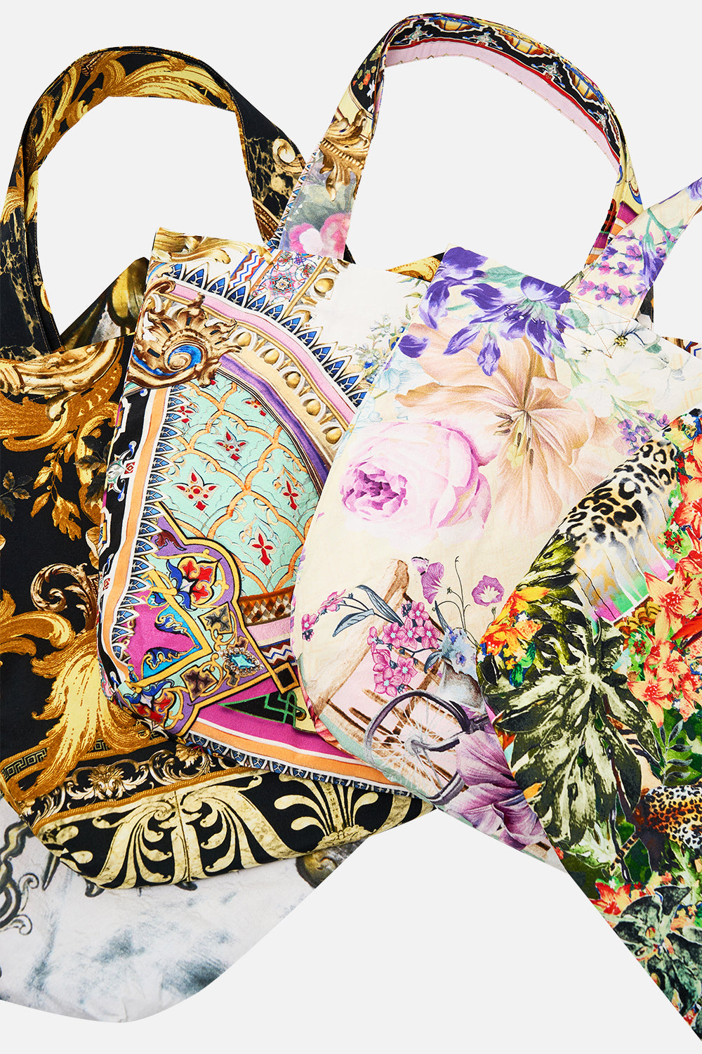 The CAMILLA LONG SLEEVE CAMP COLLARED SHIRT RESERVATION FOR LOVE in our RESERVATION FOR LOVE print.