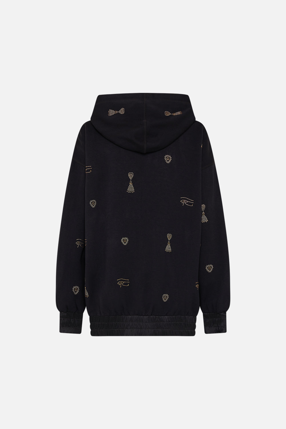 CAMILLA Silk Band Oversized Hoodie with Pockets in My Fair Pharaoh print. 