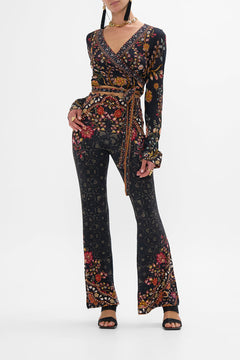 CAMILLA Jersey Flare Pant in Loom to Tomb print