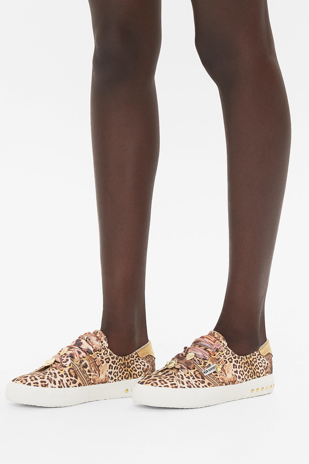 Superga x CAMILLA leopard print sneakers in Standing Ovation print