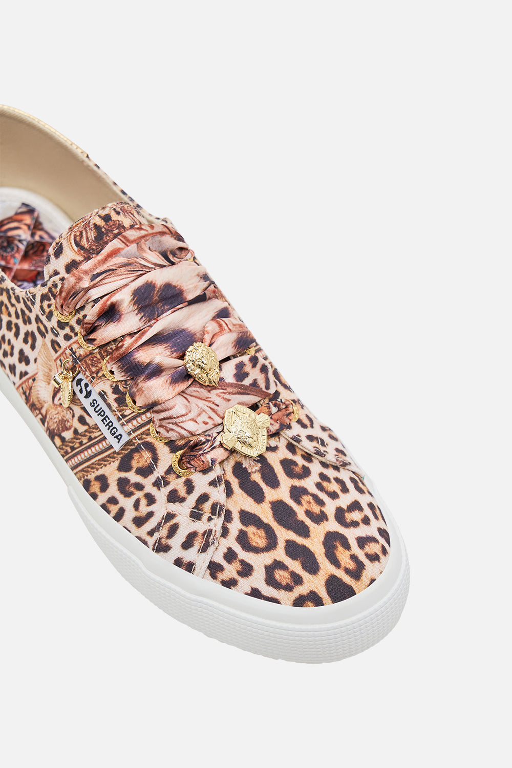 Superga x CAMILLA leopard print sneakers in Standing Ovation print